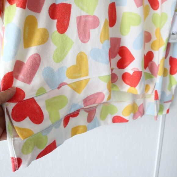 Nwt Nordstorm BP Comfy ivory happy hearts - Picture 6 of 8